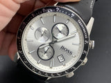 Buy Shop Hugo Boss Rafale Chronograh Quartz White Dial Black Leather Strap Watch For Men - HB1513403 USA Online