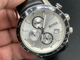 Buy Shop Hugo Boss Rafale Chronograh Quartz White Dial Black Leather Strap Watch For Men - HB1513403 USA Online