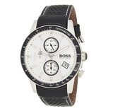 Buy Shop Hugo Boss Rafale Chronograh Quartz White Dial Black Leather Strap Watch For Men - HB1513403 USA Online