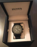 Buy Shop Hugo Boss Rafale Chronograph Black Dial Black Leather Strap Watch For Men - 1513389 USA Online