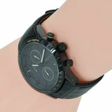 Buy Shop Hugo Boss Rafale Chronograph Black Dial Black Leather Strap Watch For Men - 1513389 USA Online