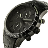 Buy Shop Hugo Boss Rafale Chronograph Black Dial Black Leather Strap Watch For Men - 1513389 USA Online