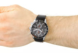 Buy Shop Hugo Boss Rafale Chronograph Black Dial Black Leather Strap Watch For Men - 1513390 USA Online