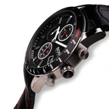 Buy Shop Hugo Boss Rafale Chronograph Black Dial Black Leather Strap Watch For Men - 1513390 USA Online