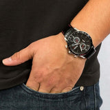 Buy Shop Hugo Boss Rafale Chronograph Black Dial Black Leather Strap Watch For Men - 1513390 USA Online