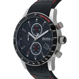 Buy Shop Hugo Boss Rafale Chronograph Black Dial Black Leather Strap Watch For Men - 1513390 USA Online