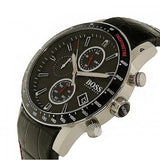 Buy Shop Hugo Boss Rafale Chronograph Black Dial Black Leather Strap Watch For Men - 1513390 USA Online