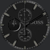 Buy Shop Hugo Boss Rafale Chronograph Black Dial Black Leather Strap Watch For Men - 1513456 USA Online