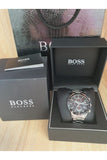 Buy Shop Hugo Boss Rafale Chronograph Black Dial Silver Steel Strap Watch for Men - 1513509 USA Online