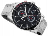 Buy Shop Hugo Boss Rafale Chronograph Black Dial Silver Steel Strap Watch for Men - 1513509 USA Online