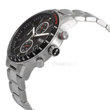 Buy Shop Hugo Boss Rafale Chronograph Black Dial Silver Steel Strap Watch for Men - 1513509 USA Online