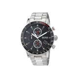 Buy Shop Hugo Boss Rafale Chronograph Black Dial Silver Steel Strap Watch for Men - 1513509 USA Online