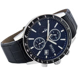 Buy Shop Hugo Boss Rafale Chronograph Blue Dial Black Leather Strap Watch For Men - 1513391 USA Online
