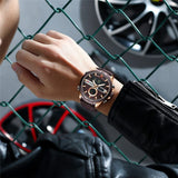 Buy Shop Hugo Boss Rafale Chronograph Brown Dial Brown Leather Strap Watch For Men - 1513392 USA Online