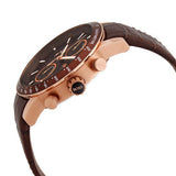 Buy Shop Hugo Boss Rafale Chronograph Brown Dial Brown Leather Strap Watch For Men - 1513392 USA Online