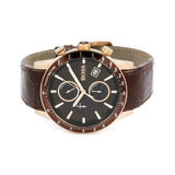 Buy Shop Hugo Boss Rafale Chronograph Brown Dial Brown Leather Strap Watch For Men - 1513392 USA Online