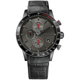 Buy Shop Hugo Boss Rafale Chronograph Grey Dial Black Leather Strap Watch For Men - HB1513445 USA Online