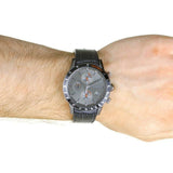 Buy Shop Hugo Boss Rafale Chronograph Grey Dial Grey Leather Strap Watch For Men - 1513445 USA Online