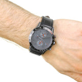 Buy Shop Hugo Boss Rafale Chronograph Grey Dial Grey Leather Strap Watch For Men - 1513445 USA Online