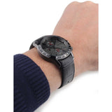 Buy Shop Hugo Boss Rafale Chronograph Grey Dial Grey Leather Strap Watch For Men - 1513445 USA Online