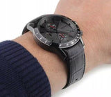 Buy Shop Hugo Boss Rafale Chronograph Grey Dial Grey Leather Strap Watch For Men - 1513445 USA Online