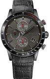 Buy Shop Hugo Boss Rafale Chronograph Grey Dial Grey Leather Strap Watch For Men - 1513445 USA Online