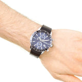 Buy Shop Hugo Boss Rafale Chronograph Quartz Blue Dial Black Leather Strap Watch For Men - HB1513391 USA Online