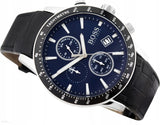 Buy Shop Hugo Boss Rafale Chronograph Quartz Blue Dial Black Leather Strap Watch For Men - HB1513391 USA Online