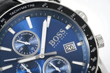 Buy Shop Hugo Boss Rafale Chronograph Quartz Blue Dial Black Leather Strap Watch For Men - HB1513391 USA Online