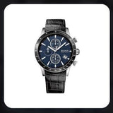 Buy Shop Hugo Boss Rafale Chronograph Quartz Blue Dial Black Leather Strap Watch For Men - HB1513391 USA Online