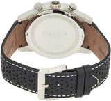 Buy Shop Hugo Boss Rafale Chronograph Quartz Silver Dial Black Leather Strap Watch For Men - 1513403 USA Online
