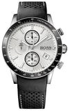 Buy Shop Hugo Boss Rafale Chronograph Quartz Silver Dial Black Leather Strap Watch For Men - 1513403 USA Online