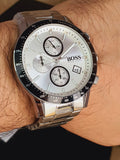 Buy Shop Hugo Boss Rafale Competitive Sport Silver Dial Silver Steel Strap Watch for Men - 1513511 USA Online