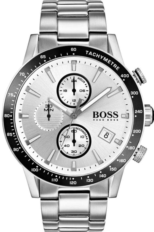 Buy Shop Hugo Boss Rafale Competitive Sport Silver Dial Silver Steel Strap Watch for Men - 1513511 USA Online