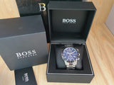 Buy Shop Hugo Boss Rafale Quartz Blue Dial Silver Steel Strap Watch for Men - 1513510 USA Online