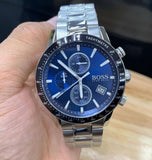 Buy Shop Hugo Boss Rafale Quartz Blue Dial Silver Steel Strap Watch for Men - 1513510 USA Online