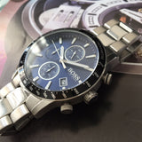 Buy Shop Hugo Boss Rafale Quartz Blue Dial Silver Steel Strap Watch for Men - 1513510 USA Online
