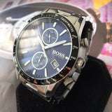 Buy Shop Hugo Boss Rafale Quartz Blue Dial Silver Steel Strap Watch for Men - 1513510 USA Online