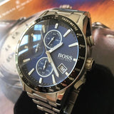 Buy Shop Hugo Boss Rafale Quartz Blue Dial Silver Steel Strap Watch for Men - 1513510 USA Online