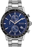 Buy Shop Hugo Boss Rafale Quartz Blue Dial Silver Steel Strap Watch for Men - 1513510 USA Online