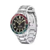 Buy Shop Hugo Boss Runner 3H Black Dial Silver Steel Strap Watch for Men - 1514210 USA Online