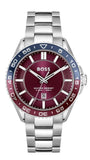 Buy Shop Hugo Boss Runner 3H Burgundy Dial Silver Steel Strap Watch for Men - 1514209 USA Online