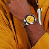 Buy Shop Hugo Boss Runner 3H Orange Dial Silver Steel Strap Watch for Men - 1514206 USA Online