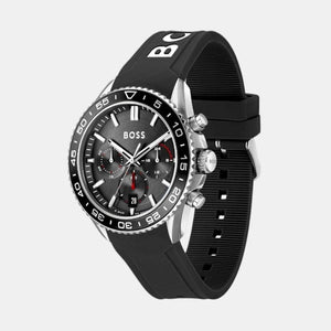 Buy Shop Hugo Boss Runner Chronograph Black Dial Black Silicone Strap Watch for Men - 1514141 USA Online