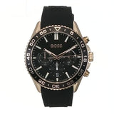 Buy Shop Hugo Boss Runner Chronograph Black Dial Black Silicone Strap Watch for Men - 1514168 USA Online