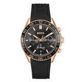 Buy Shop Hugo Boss Runner Chronograph Black Dial Black Silicone Strap Watch for Men - 1514168 USA Online