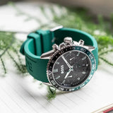 Buy Shop Hugo Boss Runner Chronograph Black Dial Green Silicone Strap Watch for Men - 1514246 USA Online