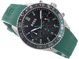 Buy Shop Hugo Boss Runner Chronograph Black Dial Green Silicone Strap Watch for Men - 1514246 USA Online