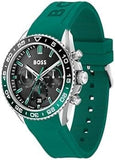 Buy Shop Hugo Boss Runner Chronograph Black Dial Green Silicone Strap Watch for Men - 1514246 USA Online