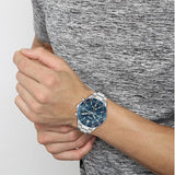 Buy Shop Hugo Boss Runner Chronograph Blue Dial Silver Steel Strap Watch for Men - 1514143 USA Online